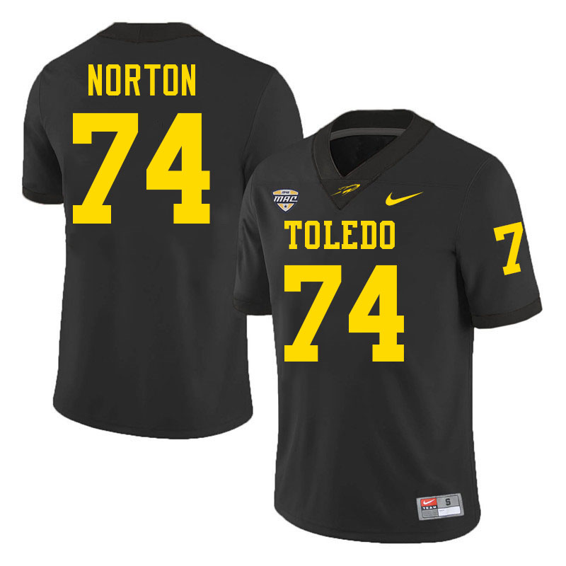 Storm Norton Toledo Jersey,Toledo Rockets #74 Storm Norton Jersey Youth College-Black